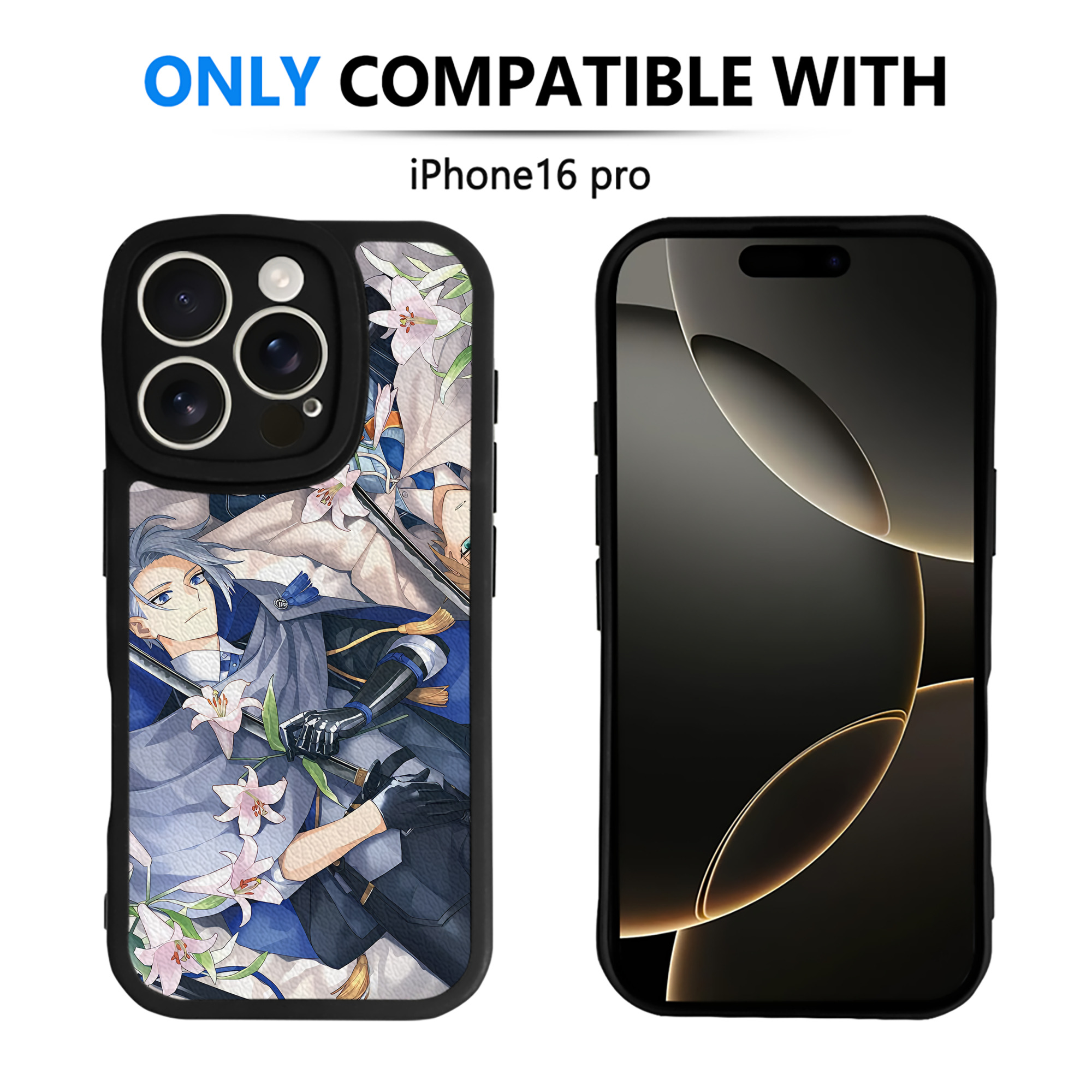 （画像用） 刀剣乱舞 Touken Ranbu 【iPhone 16シリーズ対応】シリコンスマホケース（レザー調） 材質：シリコン